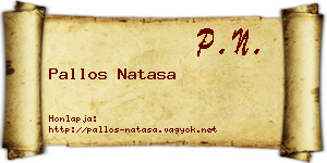 Pallos Natasa névjegykártya